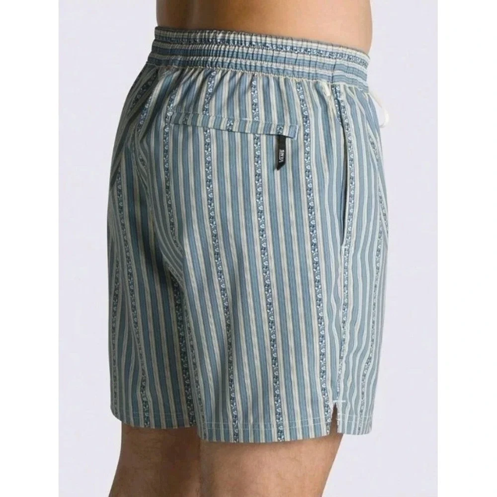 Vans Mens Primary Elastic Boardshort / Blue Stripe / Retail $55 Size MEDIUM